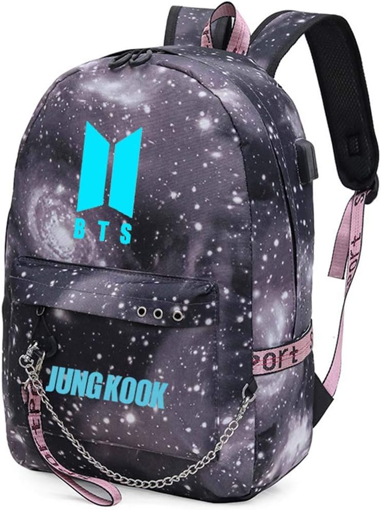 BTS Backpack Teen Girl School Bag Bangtan Boy BTS Men and Women Couples Universal BTS Bag