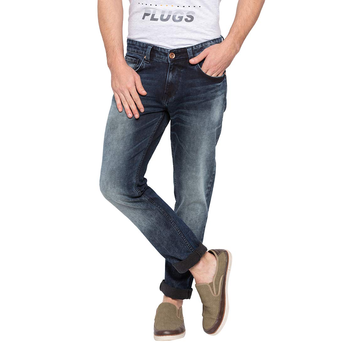 Buy Spykar Men's Skinny Fit Cotton Jeans (Size:BBAPLSK156294_Blue_38) at Amazon.in