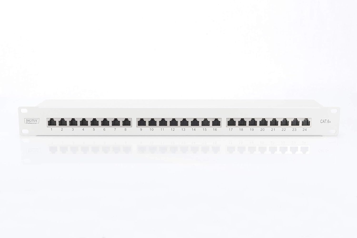 Digitus patch panel - 19-inch - Cat-6A - 24-port RJ45 - Shielded - LSA patch field - Rack mount 1U - Black - Image 3