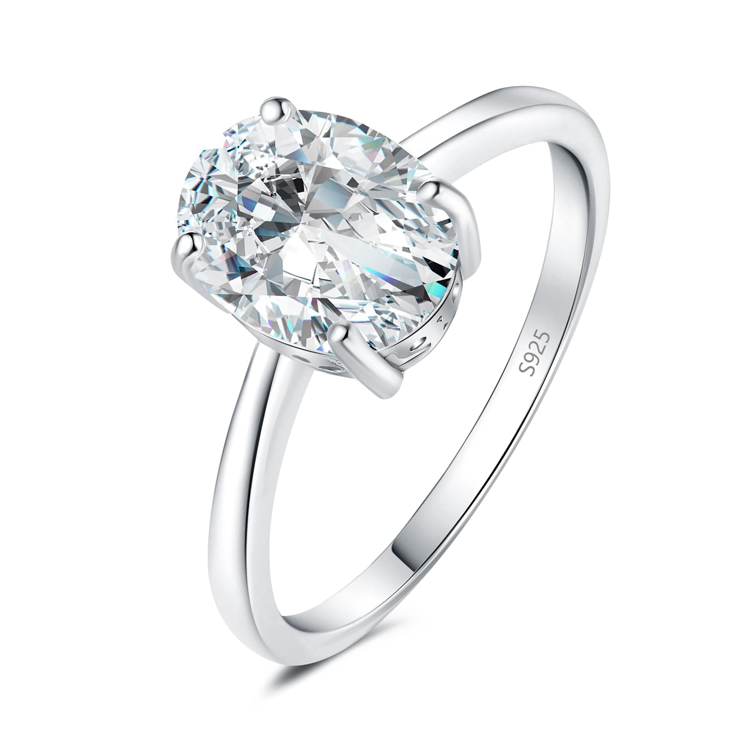 JewelryPalace Oval Cut 2ct Cubic Zirconia