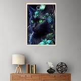 Tomoyuki 5D Diamond Art Kit Black Cat Diamond Painting DIY Pictures view 5