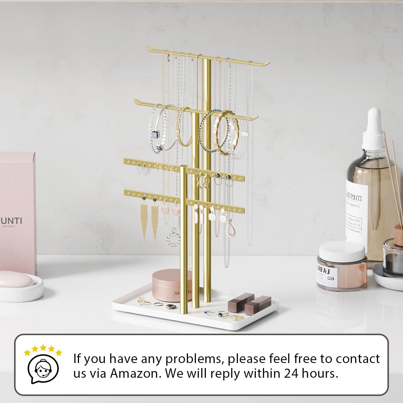 pickpiff pickpiff Jewelry Stand Holder Organizer: 14.5