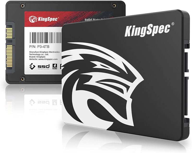 KingSpec 4TB 2.5" SATA III SSD 6Gb/s 550MB/s 3D NAND Internal