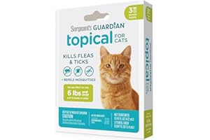 Sergeant's Guardian Flea & Tick Squeeze On Topical Cats 6lbs and Over., 3 Count