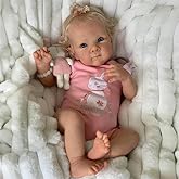MAIHAO Reborn Baby Dolls Blonde Girl Lifelike Baby Dolls Realistic 19-Inch Reborn Doll Girl Vinyl Body Open Eyes Newborn Real Life Baby Gifts/Toys for Collection & Kids Age 3+