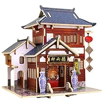 Robotime DIY House Wooden Craft Kits Miniature Global Style House for Children (China Tea House)
