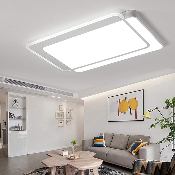 LaLa POP Lámpara De Techo Rectangular De LED Perdida Blanco Amarillo