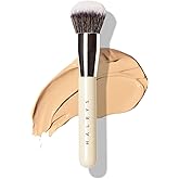 Haleys Beauty Kabuki Foundation Brush For Applying Powder, Foundation, Bronzer, Blush, and Mineral Make up, Soft Bristles, Seamless Blending, Makeup Brushes Essential, Vegan & Cruelty Free