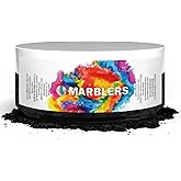 MARBLERS Black Mica Powder [True Black] 1oz (28g) | Cosmetic Grade | Epoxy Resin Pigment | Dye | Non-Toxic, Vegan, Cruelty-Free | Lip Gloss, Nails, Body Butter | Bath Bomb, Candle & Soap Making