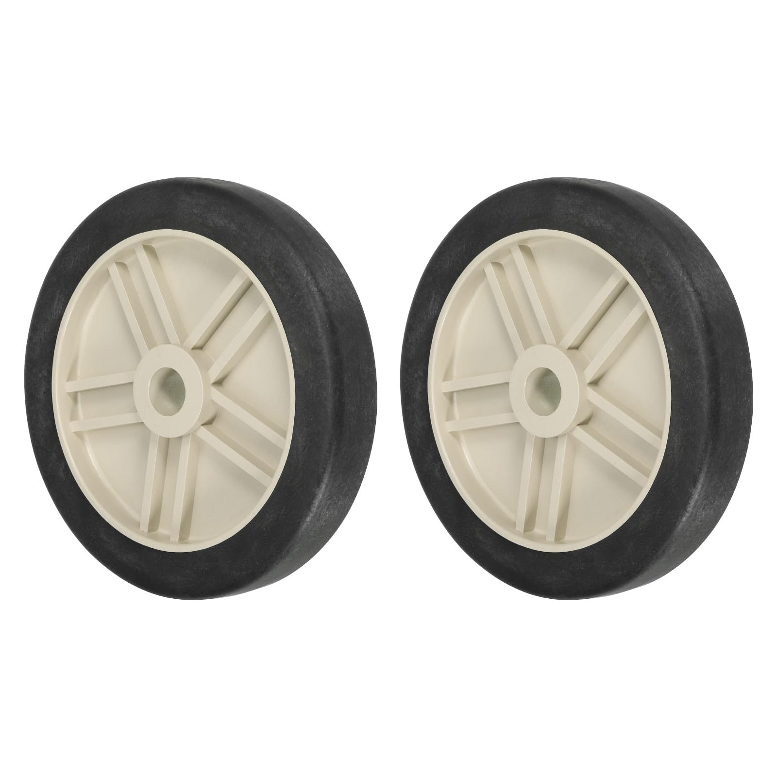 PATIKIL 7.5" Air Compressor Wheels, 2 Pcs Universal Air Compressor Wheel Replacement Parts with 0.8" Dia. Hole for Easy Mobility, Beige