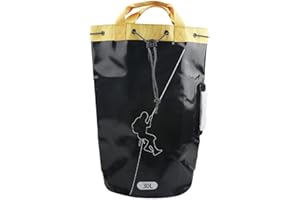 Outdoor Rope Storage Bag for Climbing, Caving and Tree Arborist 30l Waterproof Rope Backpack with Drainage Shoulder Strap Com