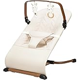 Portable Baby Bouncer, Bouncer Seat for Babies 0-12 Months, 3 Recline Positions, Foldable Baby Rocker Chair with Removable Wo