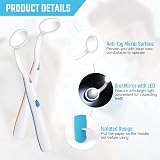 ACWOO Dental Mirror with Light 2PCS Teeth Inspection Tool for Oral Care view 3