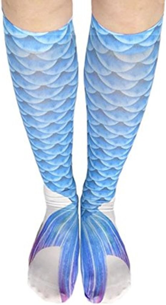 Women Mermaid Tail 3D Print Patterns Knee Socks Knee High Socks Cute