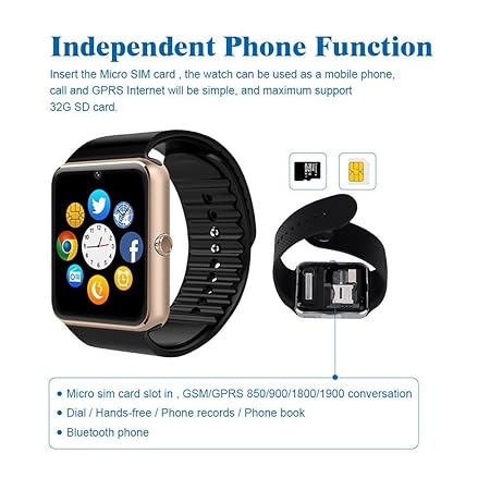 Reloj Inteligente Bluetooth Smart Watch Teléfono Inteligente ...