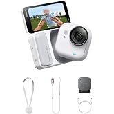 Insta360 GO Ultra White - 4K Hands-Free Vlogging Camera | POV Cam, 1/1.28" Sensor, 53g Lightweight, 156&deg; FOV, 200-Min Battery Life, Magnetic Wearable Action Camera, Sports, Vlogging