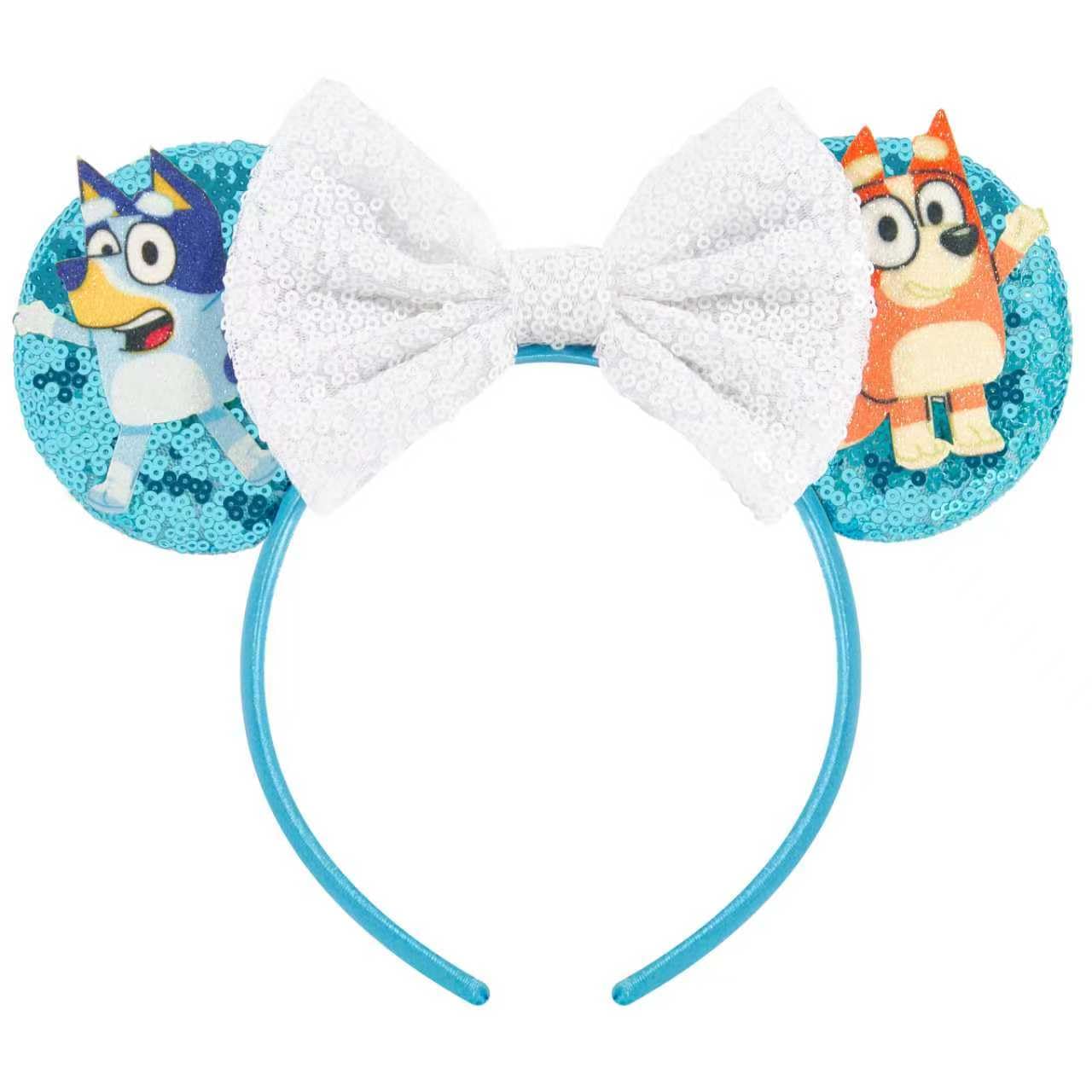 YUNISS Mouse Ear Headbands,Sparkle Mouse Ears Headband for Women Girls Cartoon Princess Costume Cosplay Decoration