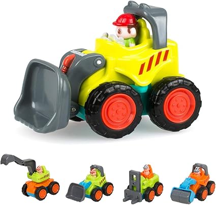 Baybee Unbreakable Automobile Car Toys for Kids/Childrens Excavator/Forklift/Loader/Road Roller Toy Set of 4 Multi Color