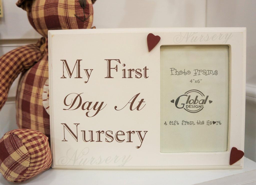 My First Day At Nursery Wooden Photo FRame Gift Amazon.co.uk Kitchen