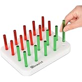 Ultrassist Occupational Therapy Pegboard, 20-Hole Test | Acrylic base, 20 holes, red and green pegs, for finger dexterity and fine motor practice