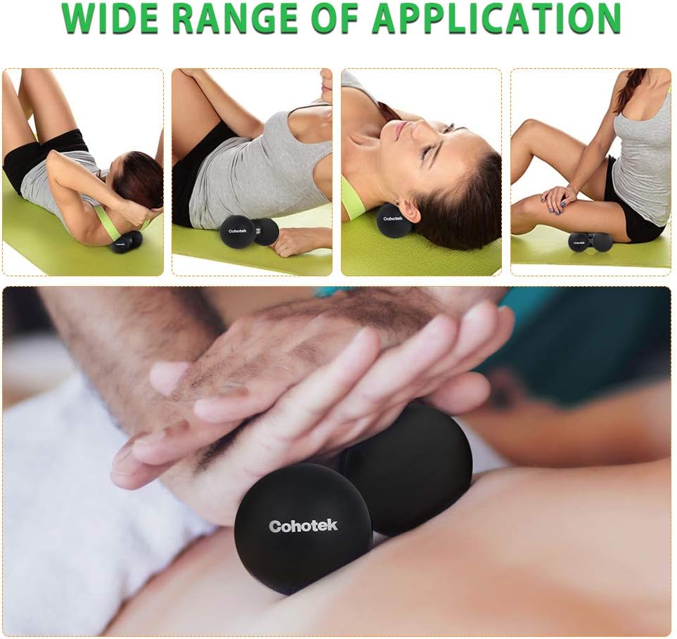 Cohotek 6PCS Massage Ball Roller Set, 2 Size Spiky Ball, 1 Lacrosse Ball, 1 Peanut Ball, 1 Roller Stick, 1 Manual Massage Ball, Mobility Balls for Trigger Point Relief and Plantar Fasciitis Therapy: Sports & Outdoors