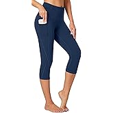 Heathyoga Capri Leggings for Women High Waisted Capri Leggings with Pockets for Women Tummy Control Yoga Pants Women
