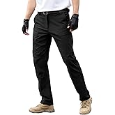 Men's Water Resistant Pants Relaxed Fit Tactical Cargo Work Pants with Multi Pocket