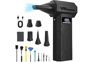 Xamanabu Compressed Air Duster kit - 110,000 RPM Powerful Cordless Air Duster, 4-Gear Adjustable Mini Blower with Rechargeabl