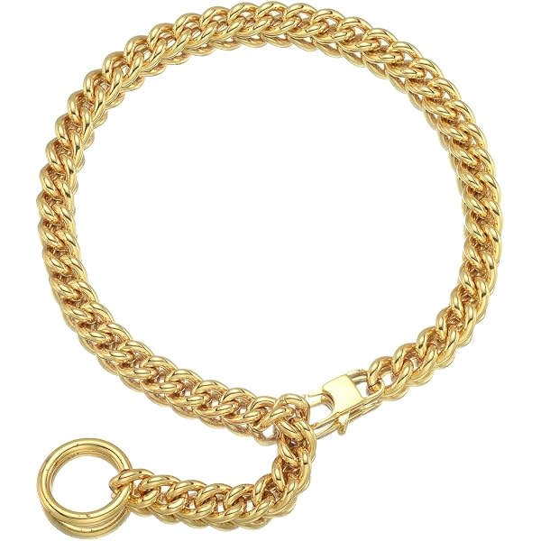 2-Pack Chunky Lock Choker Necklaces - Gold Plated Punk Gothic Layered Chain For Women - View #7