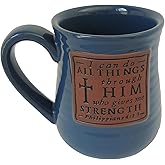 Abbey Gift 57664 Can Do All Things Pottery Mug, 5 x 5 x 4.1 inches