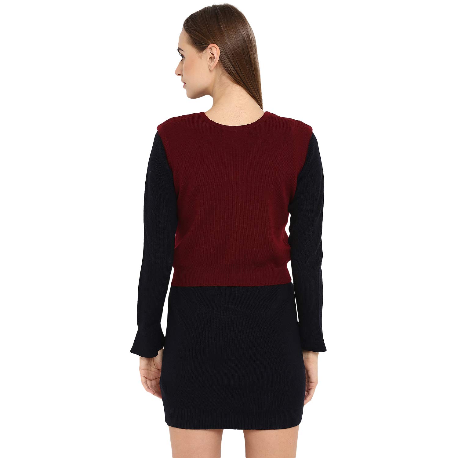 monte carlo maroon pure wool solid sweaters