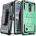 COVRWARE Aegis Series case for LG Stylo 2 (2016) / Stylo 2 Plus/Stylo 2 V with Built-in Screen Protector Heavy Duty Full-Body Rugged Holster Armor Cover Belt Swivel Clip Kickstand, Teal