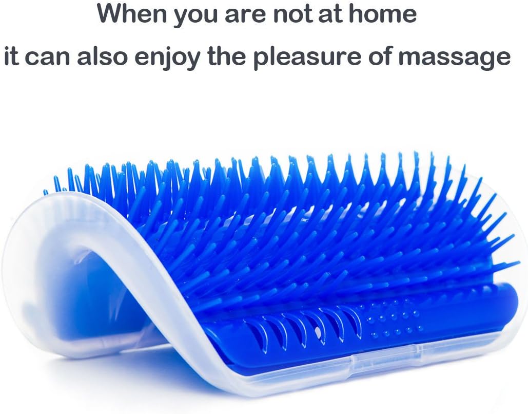 Jiele Cat Brush Kitten Massaging Scratching Scratcher Pet Self Groomer Hair Removal Brush Catnip Massage Grooming Bristles Wall Corner Comb - Image 5