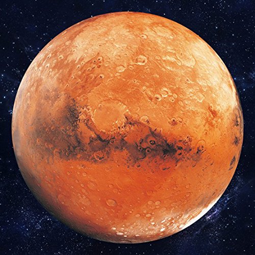 lumentics Wall Sticker MARS - Glow in the dark wall sticker. Photoluminescent, adhesive planet wall printing. (30cm)