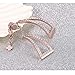 bayite Bling Bands Compatible with Fitbit Versa/Versa 2 Band for Women, Stainless Steel Metal Jewelry Bracelet Bangle Wristband, Rose Gold
