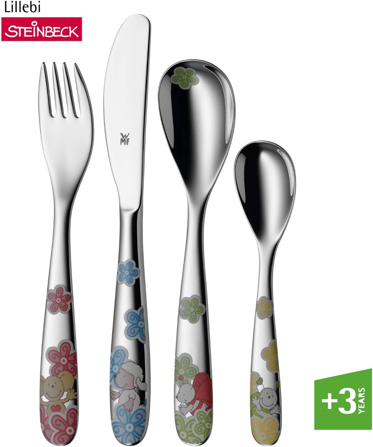 WMF Children's Cutlery Set 4Piece Lillebi Cromargan 18/10 Stainless