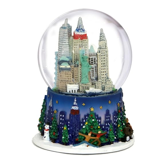 Amazon.com: 3.5 Inch New York City Christmas Snow Globe and Rockefeller