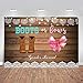 COMOPHOTO 7x5ft Boots or Bows Gender Reveal Backdrop Girl or Boy Baby Shower Photography Background Rustic Wooden Cowboy Boots Lace Party Decoration Cake Table Banner Photo Booth