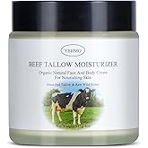 YBHMO Beef Tallow Moisturizer,Beef Tallow for Skin,Organic Grass Fed Beef Tallow with Raw Honey Moisturizing Cream, Whole Body & Face Moisturizer(4oz)