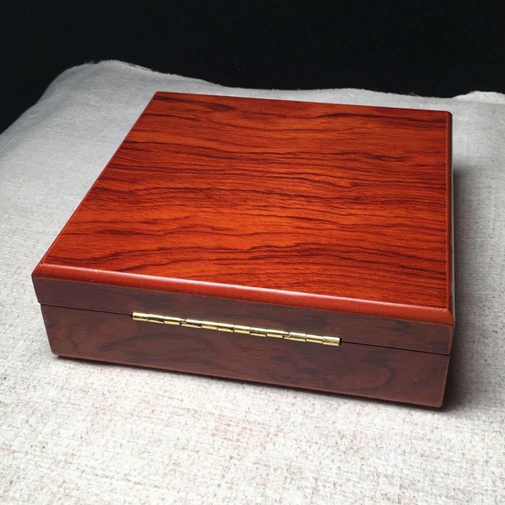 Wooden box,wooden jewelry box,wooden box with hinged lid, decorative box storage box with lid,wooden storage box,storage box with lock,suitable for gifts,beads,jade, bracelets,necklaces,small items,: Home Improvement