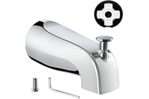 SOEKAVIA Slip on Tub Spout Kit, Compatible with American Standard 8888026.002 Tub Spout Bathroom Bathtub Faucet, Fits 1/2" Copper Water Tube(5/8" Diameter), 5/32'' Hex Wrench Included (Chrome,1 Pack)