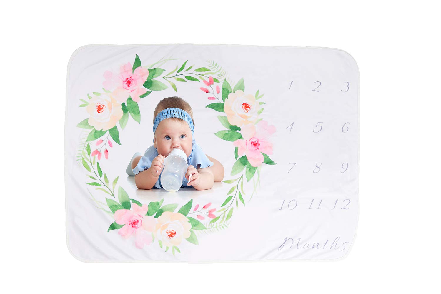 XNX Baby Milestone Blanket Newborn Photography Props Boy, Premium Fleece - New Mom Baby Shower Gifts shower gift