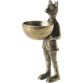 Accent Decor Eric and Eloise Collection 12-inch Brass Figurine with Bowl, Fox