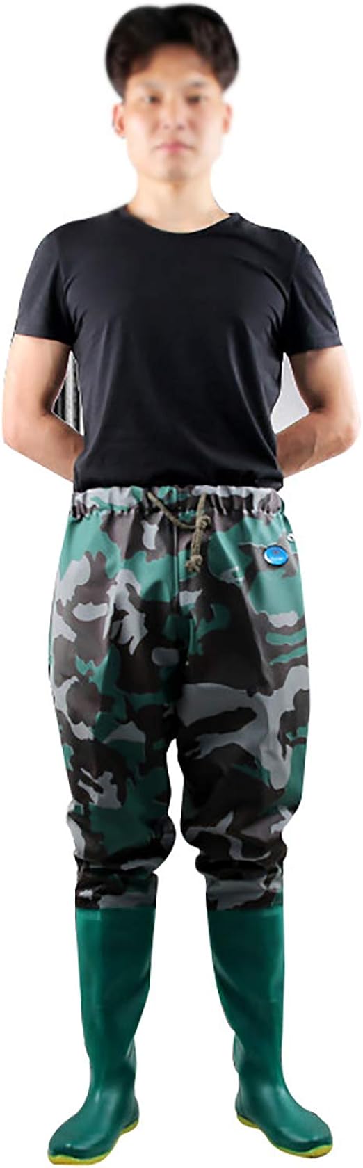 Men Fishing Wading Pants, Fishing Chest Waders with Boots for Men And