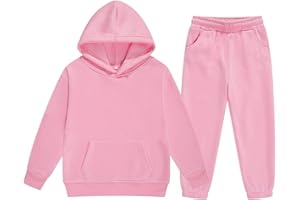 Toddler Kids Sweatsuit Girls Boys 2 Piece Tracksuit Jogging Outfits Set Hooded Sweatshirt and Jogger Sweatpants Clothing Sets