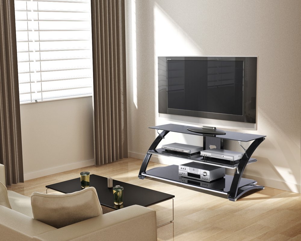Best Zline Tv Stand Glass Shelves