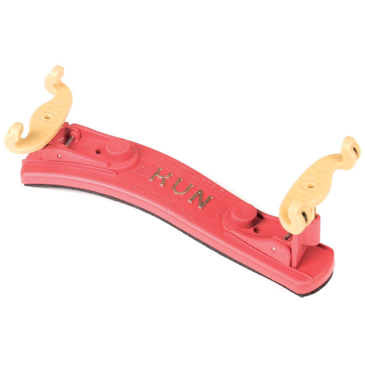 Kun shoulder rest violin "Collapsible Mini" red 1/4-1/16