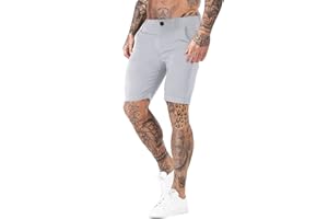GINGTTO Mens Slim Fit Shorts 9" Inseam Stretch Chino Short Pants