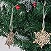 rosenice 10pcs Wooden Snowflake Pendant Christmas Decoration Embellishments with String