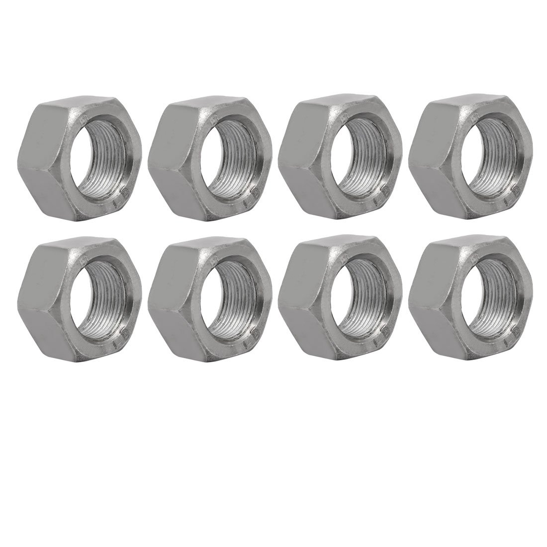 Sourcingmap 8pcs M24 Thread 1.5mm Pitch Metric Carbon Steel Left Hand Hex Nut
